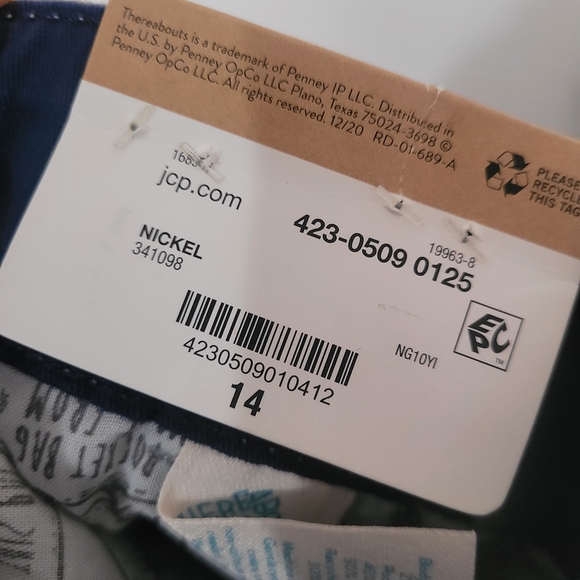 Nickels Light Gray Kids Flat Front Shorts - Picture 3 of 3